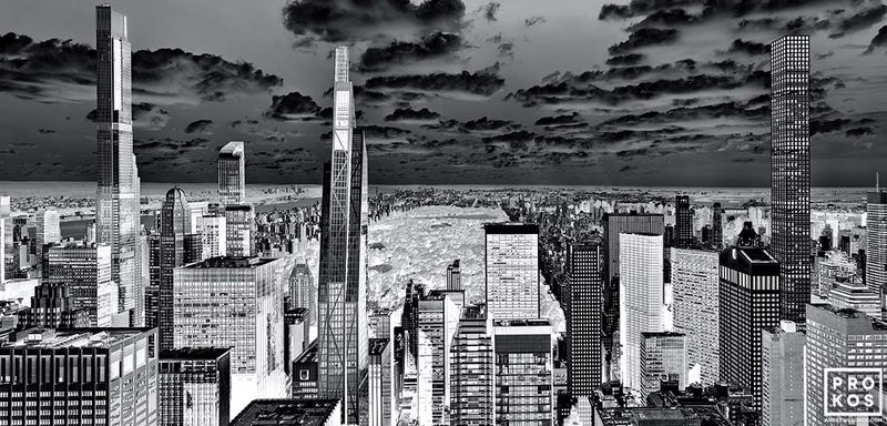 Limited edition prints from Prokos's award-winning series of  black and white photographs 'Inverted'. Signed and numbered fine art photographs available as fine art prints in sizes up to 90 inches in width. Ships direct from the artist's New York City photo studio.