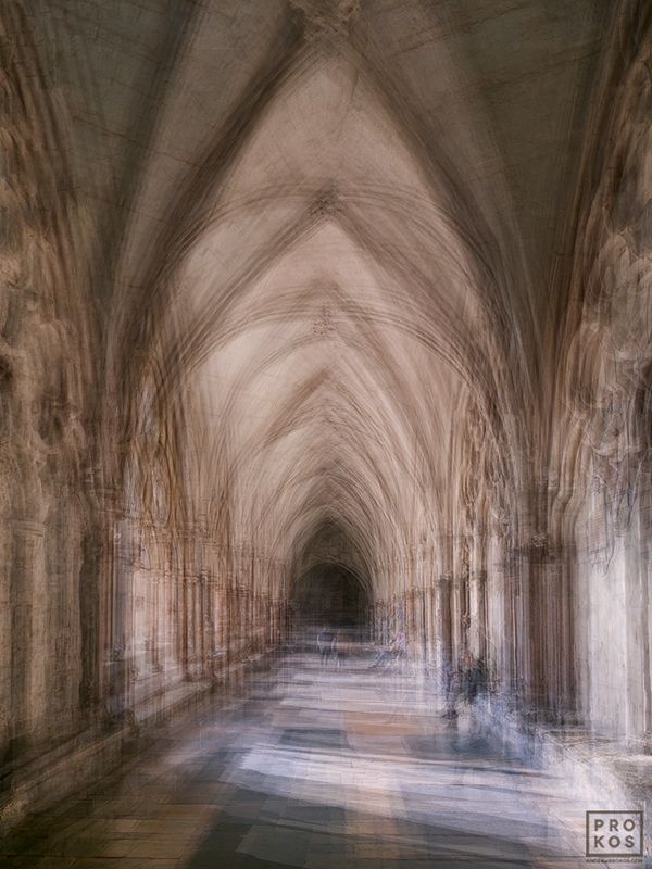 Limited edition fine art photography capturing a multiple-exposure architectural view of Westminster Abbey in the heart of London, from Prokos's latest conceptual photography series Multiplicity. To achieve the composition, Prokos photographs each location multiple times, shifting the perspective slightly with each exposure. The multiple exposures are then layered to achieve a multifaceted composition. The result is an image that expresses both the spatial and temporal elements of the scene in one photograph. 

Large-scale framed photographs are available in sizes up to 80 inches. Prokos's framed fine art prints have won numerous international awards and have been widely published in Elle Decor, Wired Magazine, Harper's Bazaar, Vogue Casa, CNN, and many others. Photos ship direct from the artist's New York studio or from our framer in London, UK. 