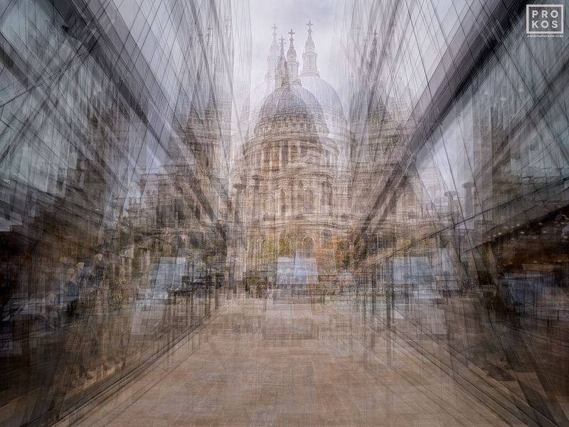 Limited edition multiple-exposure photography, from Prokos's latest series Multiplicity. To achieve the composition, Prokos photographs each location multiple times, shifting the perspective slightly with each exposure. The multiple exposures are then layered to achieve a multifaceted composition. The result is an image that expresses both the spatial and temporal elements of the scene in one photograph. 

Large-format framed photographs are available in sizes up to 80 inches in width. Prokos's fine art prints have won numerous international awards and have been widely published in Elle Decor, Wired Magazine, Harper's Bazaar, Vogue Casa, CNN, and many others. Photos ship direct from the artist's New York photography studio. For clients in the UK, framed artwork ships from our London fine art framer.