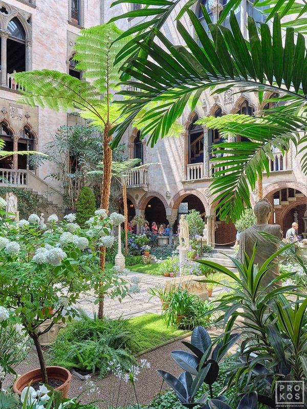Limited edition photographs by fine art and architectural photographer Andrew Prokos of the Isabella Stewart Gardner Museum garden courtyard in Boston. Framed architectural prints are available in sizes up to 72 inches in height. Prokos's architectural, abstract, and cityscapes have won numerous international awards and has been widely published in Elle Decor, Wired Magazine, Harper's Bazaar, Vogue Casa, CNN, and many others. Photos ship direct from the artist's New York photography gallery.