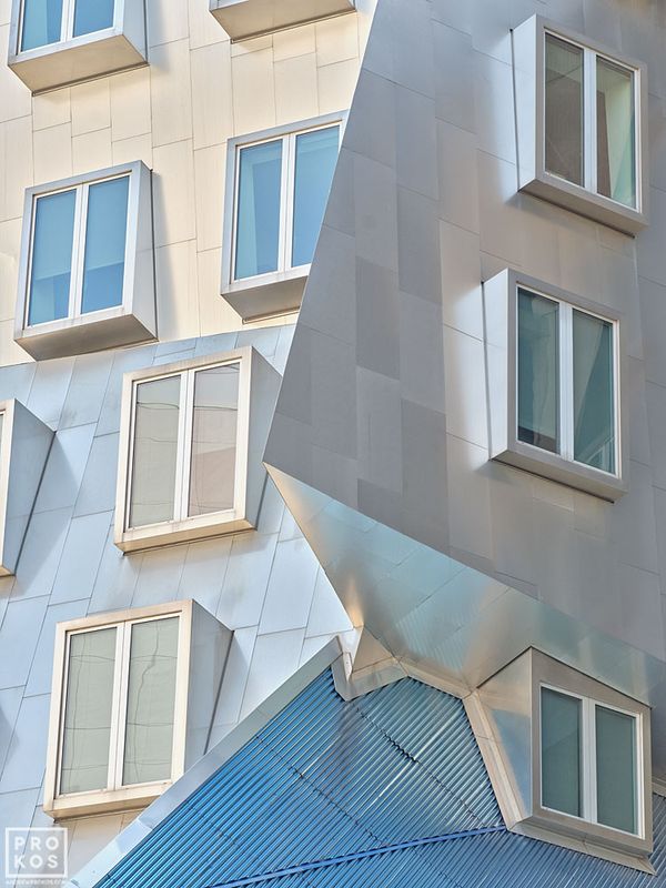 Limited edition fine art photography prints by photographer Andrew Prokos of the Stata Center, MIT showing the famed angular facade by architect Frank Gehry. Architectural prints are available in sizes up to 72 inches in height. Prokos's architectural and cityscape photography has won numerous international awards and has been widely published in Elle Decor, Wired Magazine, Harper's Bazaar, Vogue Casa, CNN, and many others. Photos ship direct from the artist's New York art gallery.
