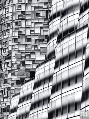 High Line Convergence (B&W)