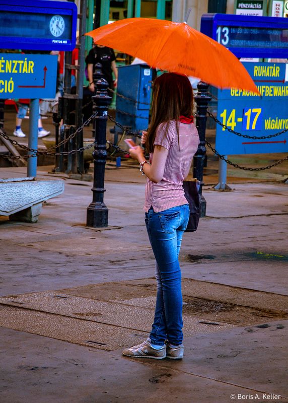 Girl with umbrella