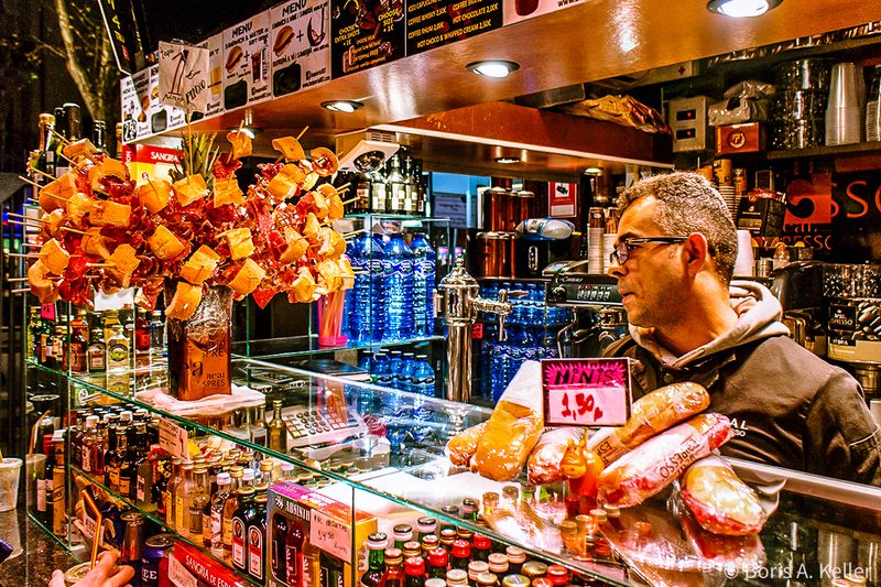 La Boqueria at night