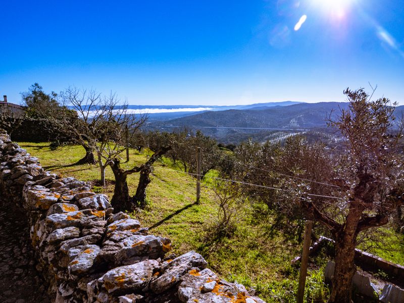 View from the castle to the Serra d' Ossa