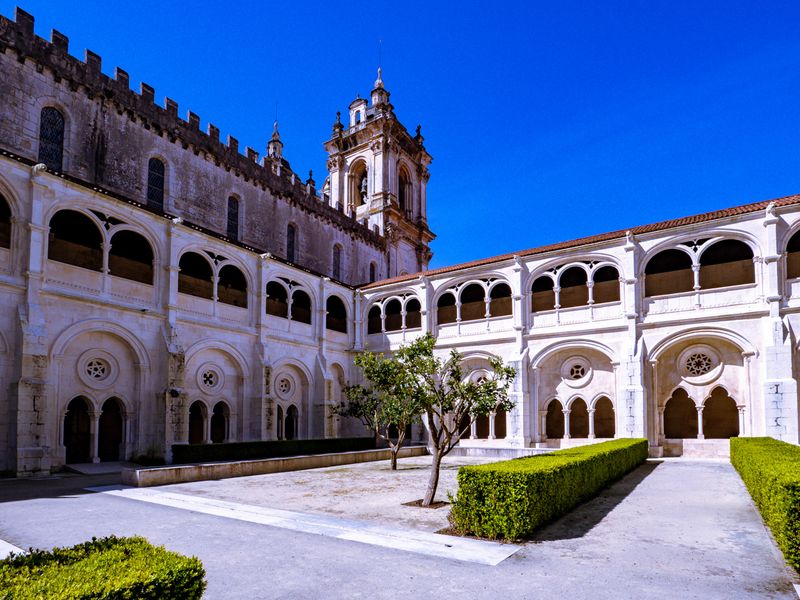 Cloister and church of the Alcobaa Monastery