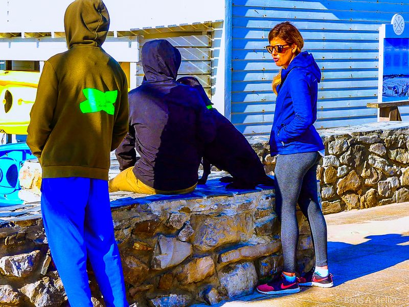 Watching the surfers