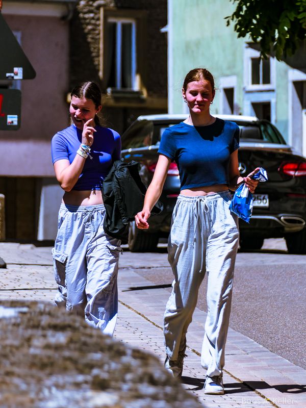 Walking down the street...