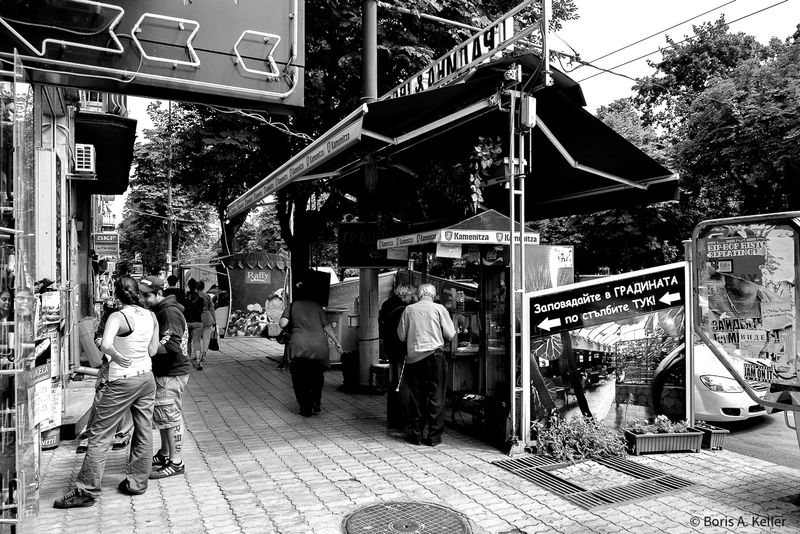 Sofia Street in B&W