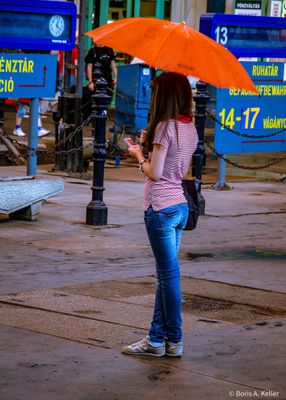 Girl with umbrella