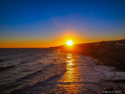 Sunset by the sea