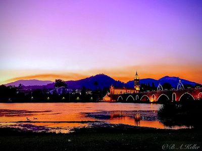 Sunset by the river 