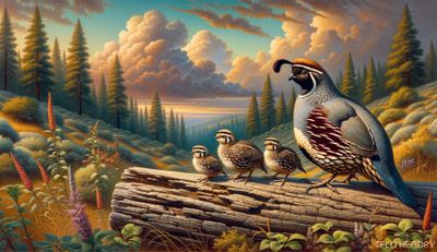 208 Father Quail and Chicks.jpg