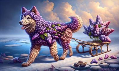 Dog - Chinook: Lilac Adorned Chinook
