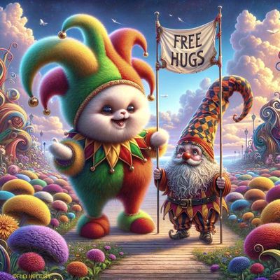 Garden Hugs from the Harlequin Jesters.jpg