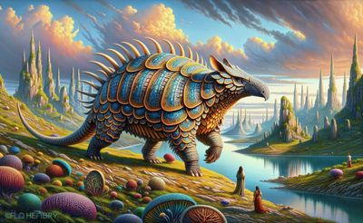 Glyptodon in an Ancient Land