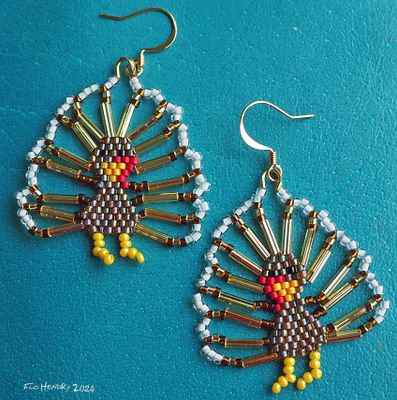 Earrings made with Delicas (cyllinder beads)
