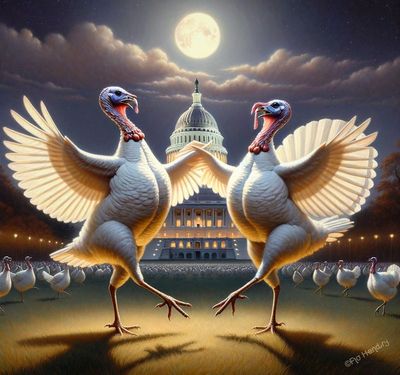 #7a The Pardon Turkeys  Blossom & Peach Celebrating at the White House.jpg
