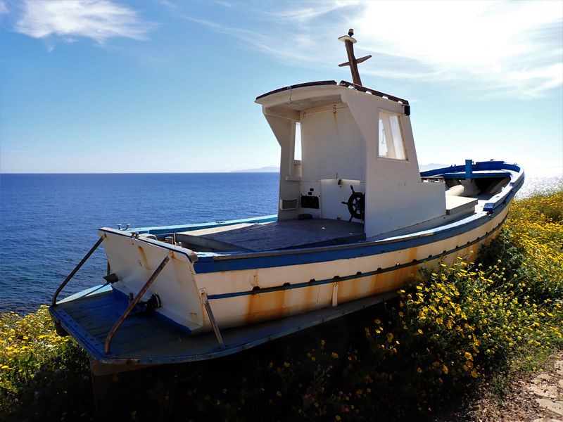 Boat on land