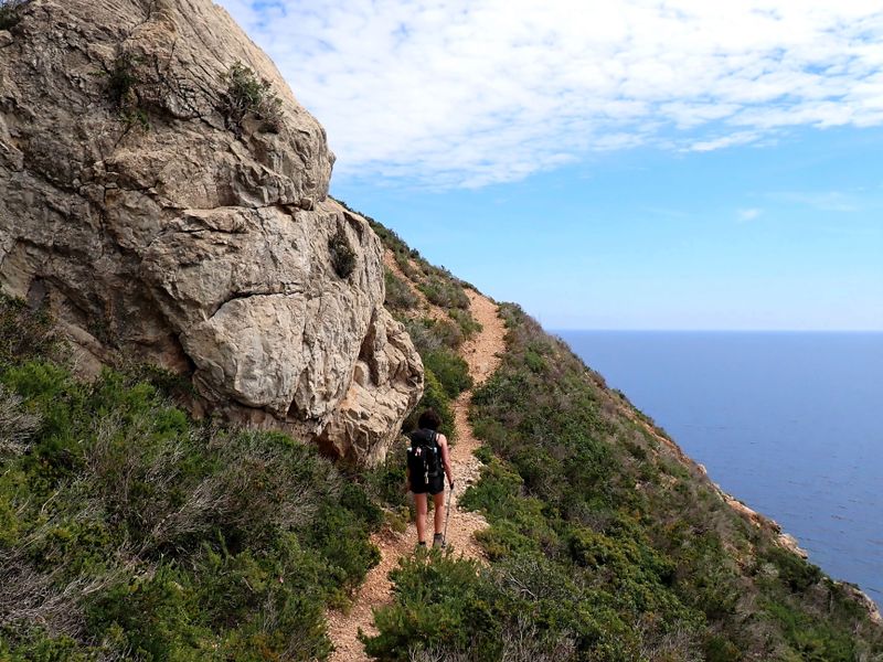 Hiking along