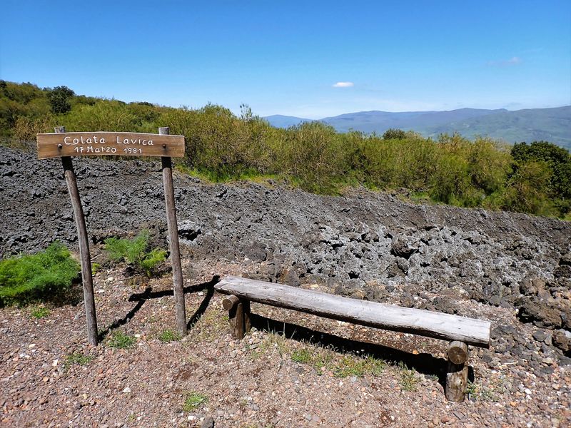 Bench and sign