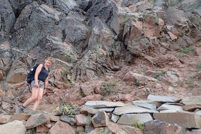 Over rock slabs