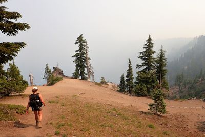 Hiking on the rim