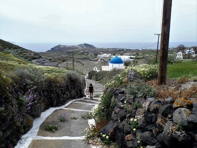 Hiking down