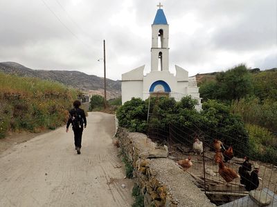 Church and chickens
