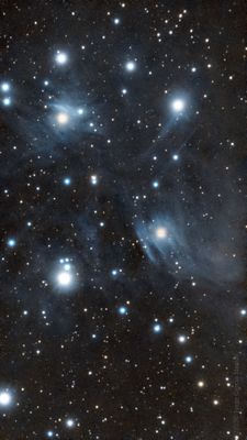Pleiades cluster in HDR
