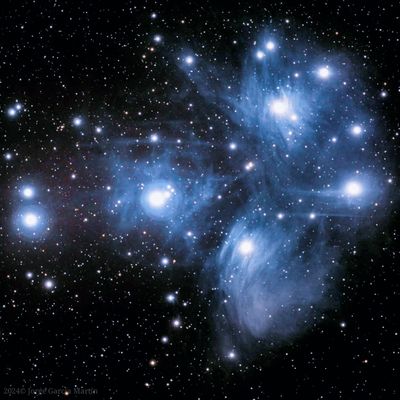 The pleiades star cluster