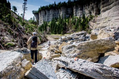 Un éboulis en hiver 2021 a failli bloquer la rivière