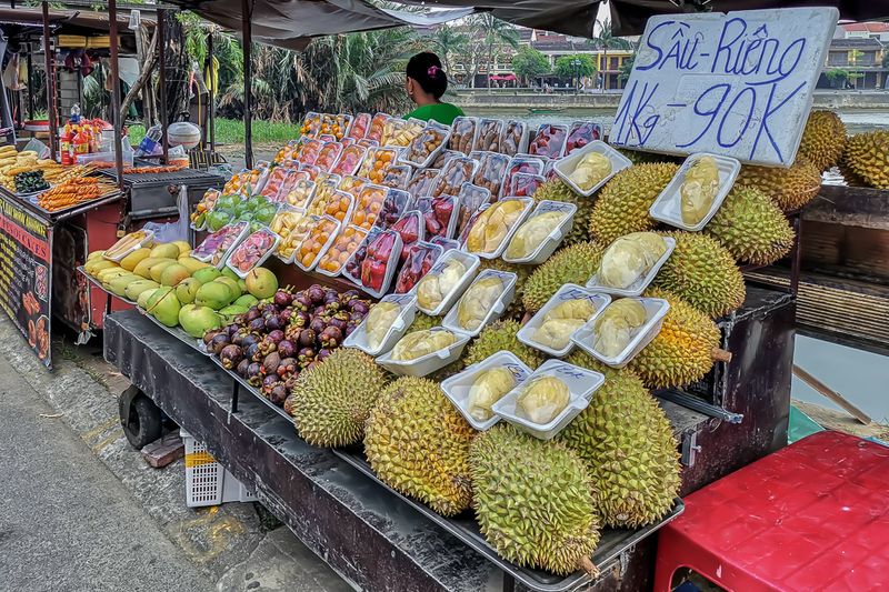 The king of fruits (Durian) and other tropical fruits