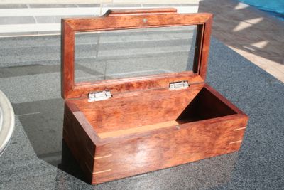 Glass topped watch box
