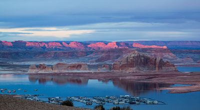 Lake Powell after sunset_9617