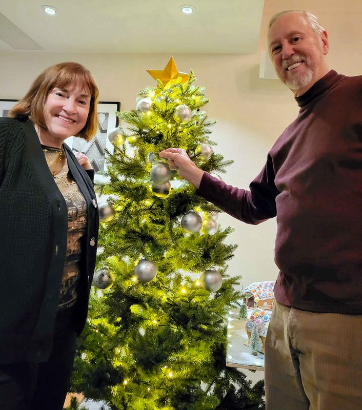 Decorating the Christmas Tree on the Viking Beyla