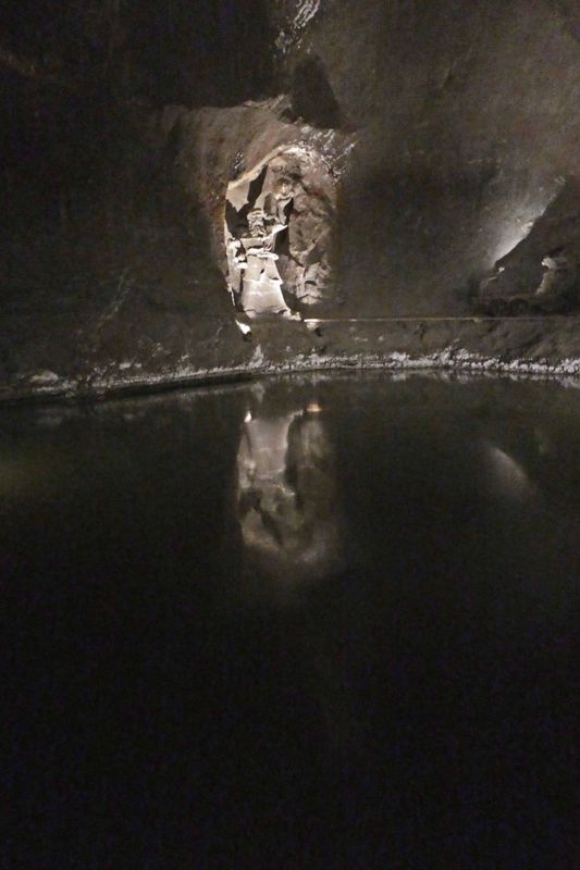 Rock salt statue of Johann Wolfgang von Goethe in the Weimar Chamber of Wieliczka Salt Mine