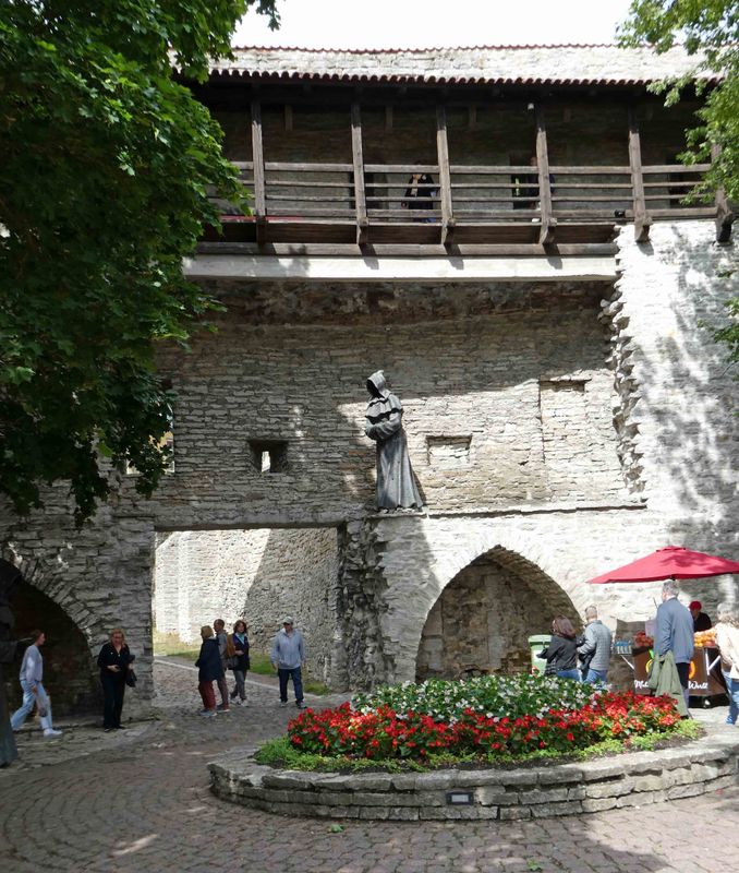 Inside the Old City walls of Tallinn, Estonia