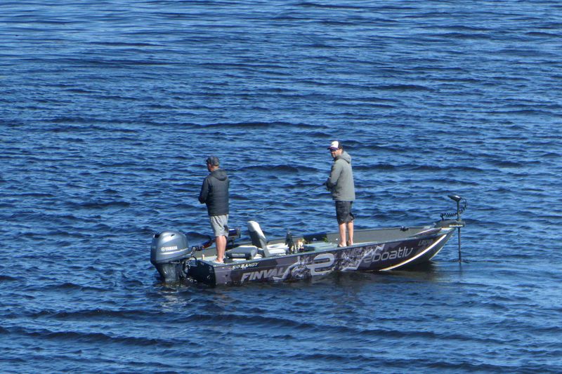 Fishing in the Daugava River in Latvia