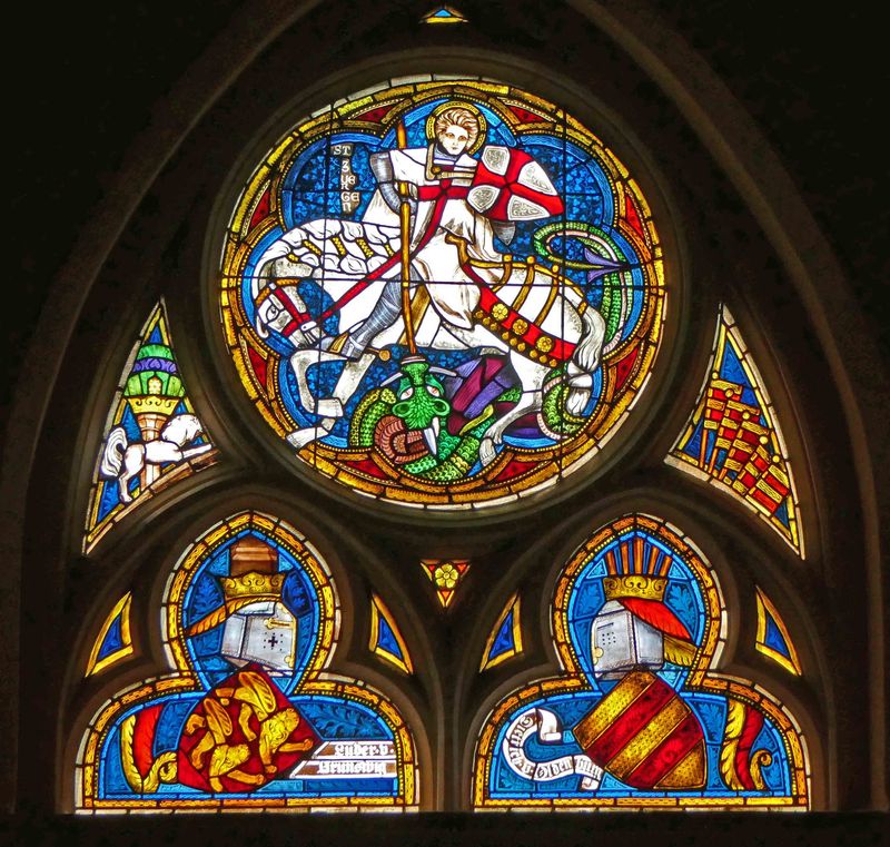 Stained glass in St. Georges Chapel in Malbork Castle