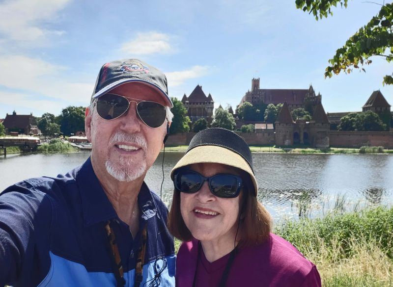 Malbork Castle across the Nogat River in Poland