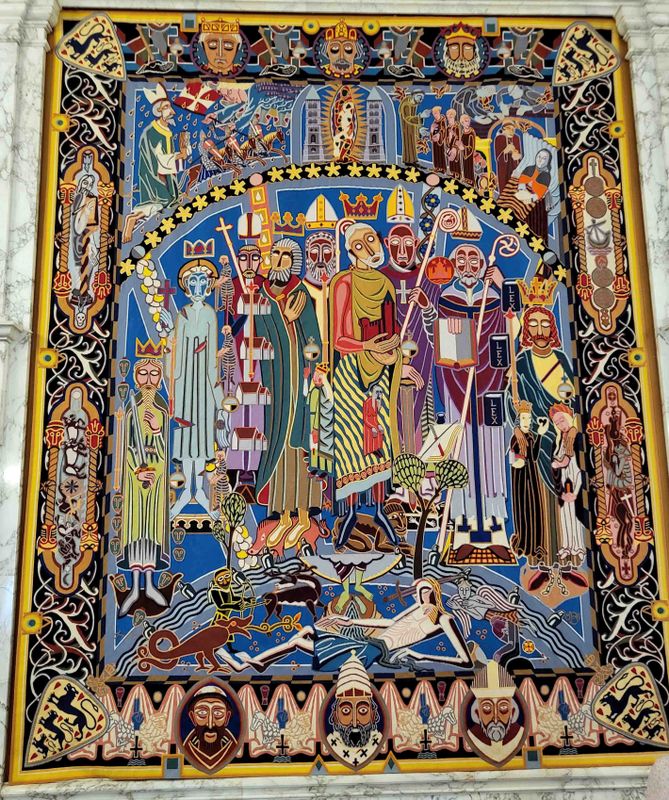 Tapestries in the Great Hall in Christiansborg Palace depict prominent figures that have shaped the history of Denmark
