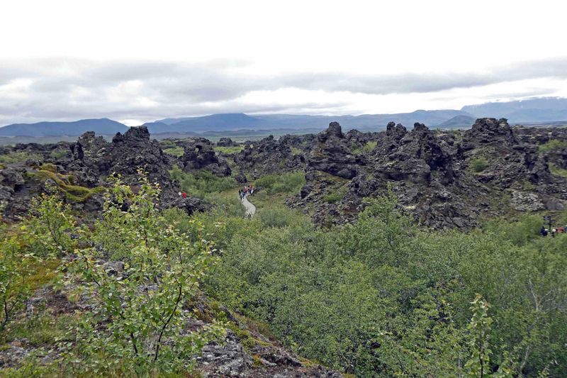 Dimmuborgir was formed by an eruption that occurred in the area 2,300 years ago