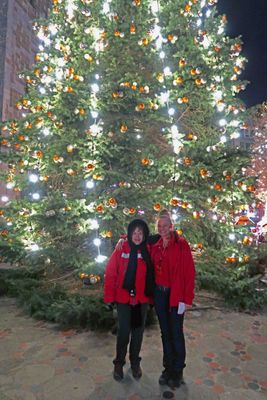 Susan & Tara (Viking Program Manager) at Kaiser Wilhelm Memorial Church Christmas Market