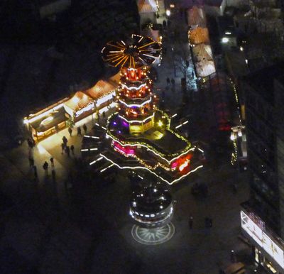 View of Alexanderplatz in Berlin from the Berlin TV Tower