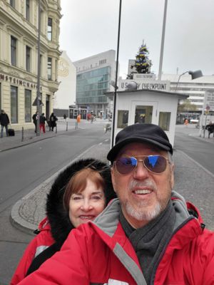 Bill & Susan at Checkpoint Charlie