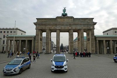 Back of the Brandenburg Gate in Berlin
