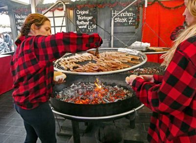 Waiting for lunch at Christmas Market