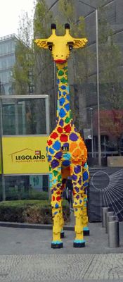 Lego Giraffe in front of Legoland in Berlin