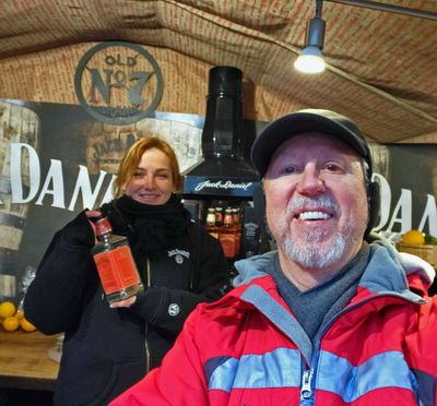 Enjoying Gluhwein with Jack Daniel's Tennessee Fire